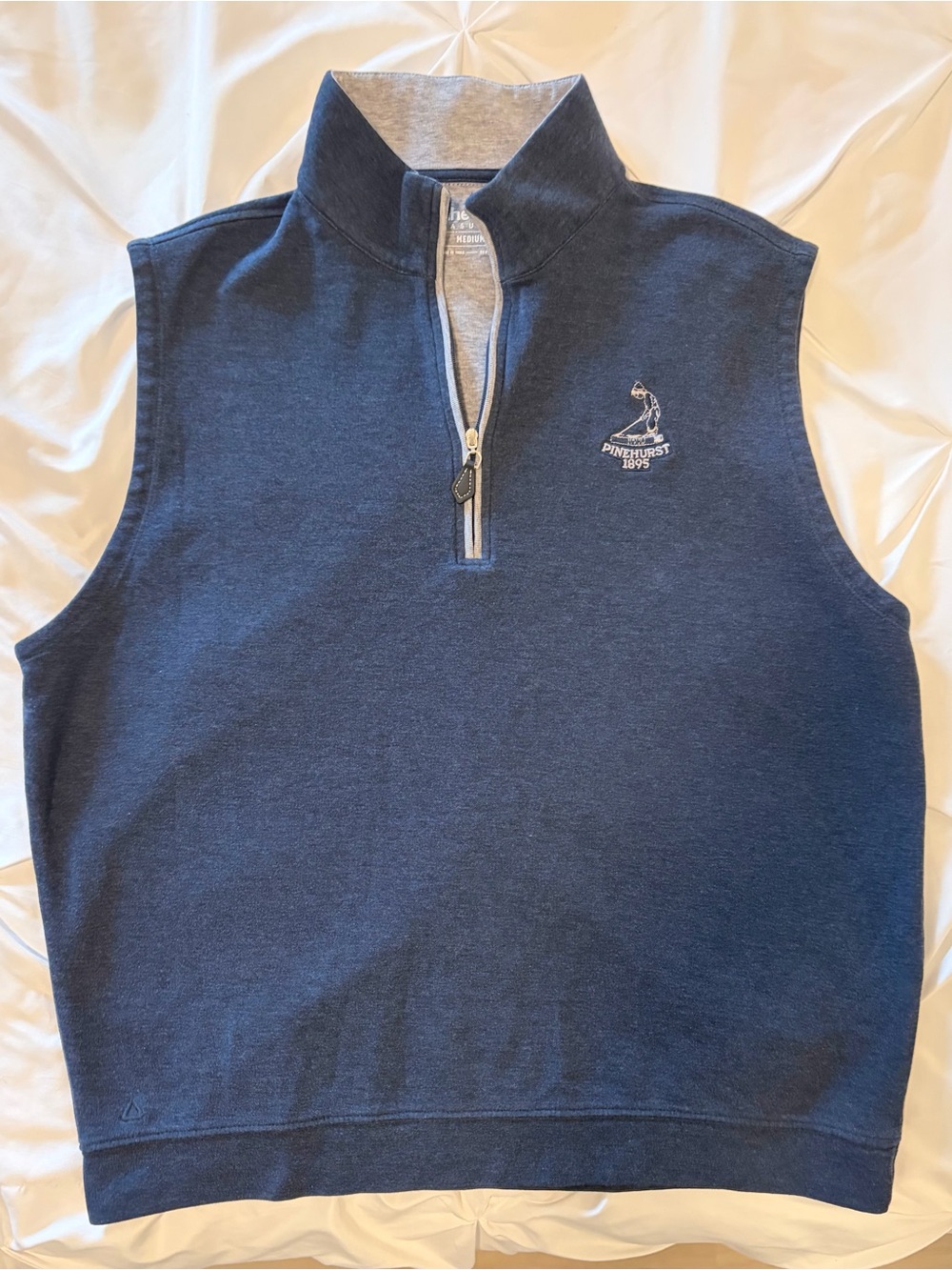 Pinehurst 1895 Navy Sleeveless Quarter-Zip Golf Vest